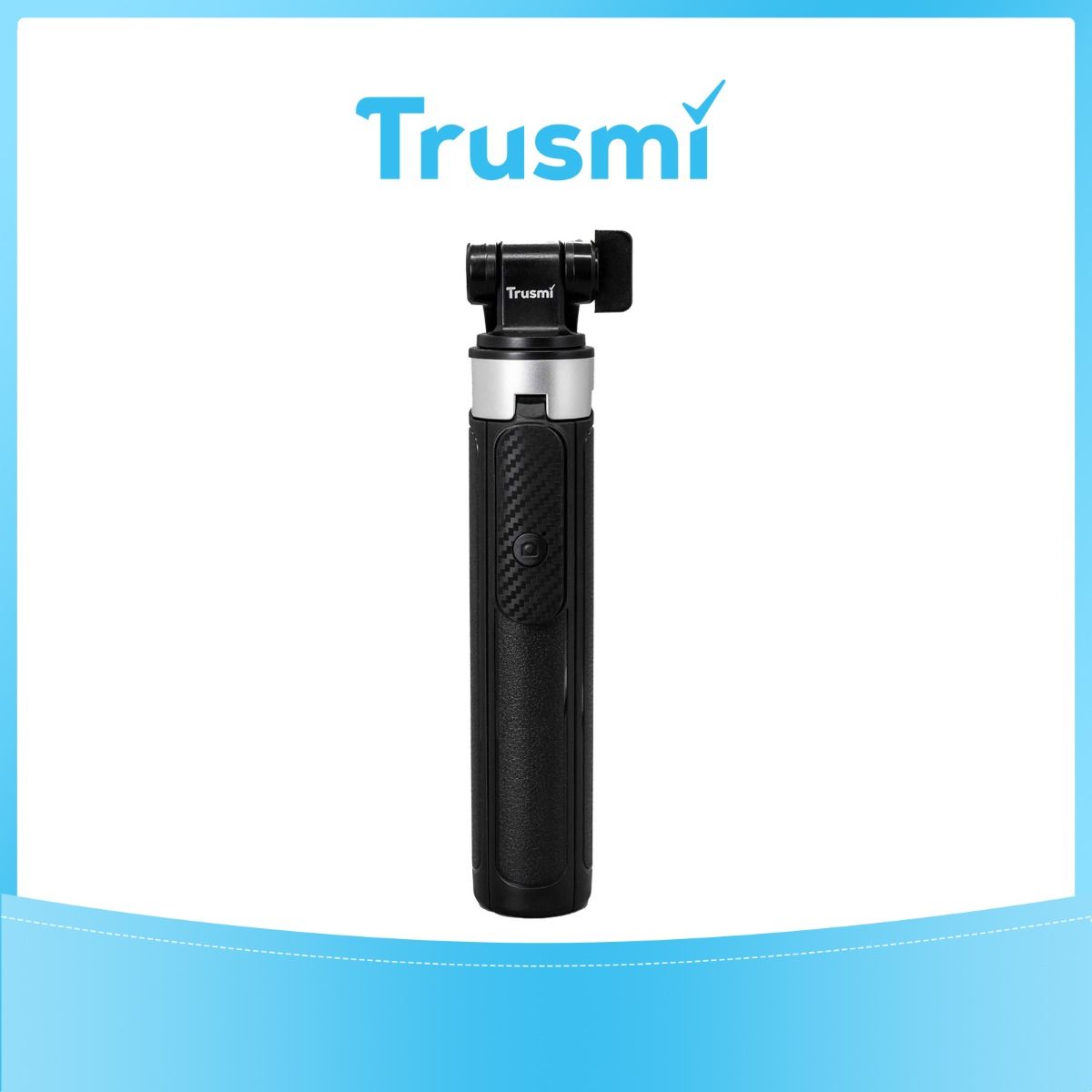 TRUSMI SF01-01 360° Rotating Bluetooth Selfie Stick Anti-Shake Stabilizer, Tripod Mount, Black