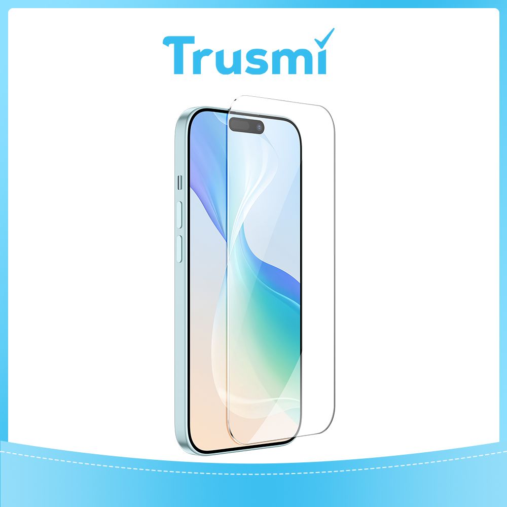 TRUSMI Clear Transparent Tempered Glass Screen Protector for iPhone 15 - 10-Pack