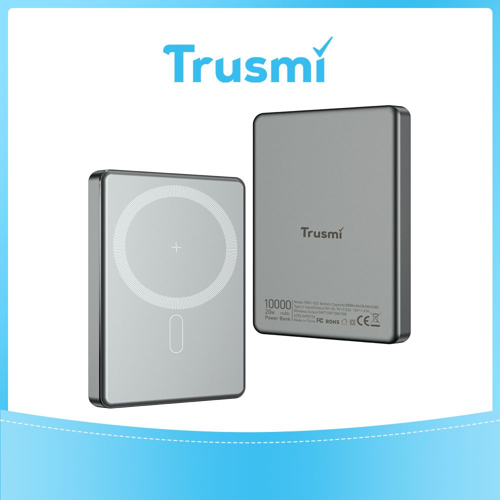 TRUSMI PD20W Ultra Thin Magnetic Wireless Power Bank PB01-022 (10000mAh)