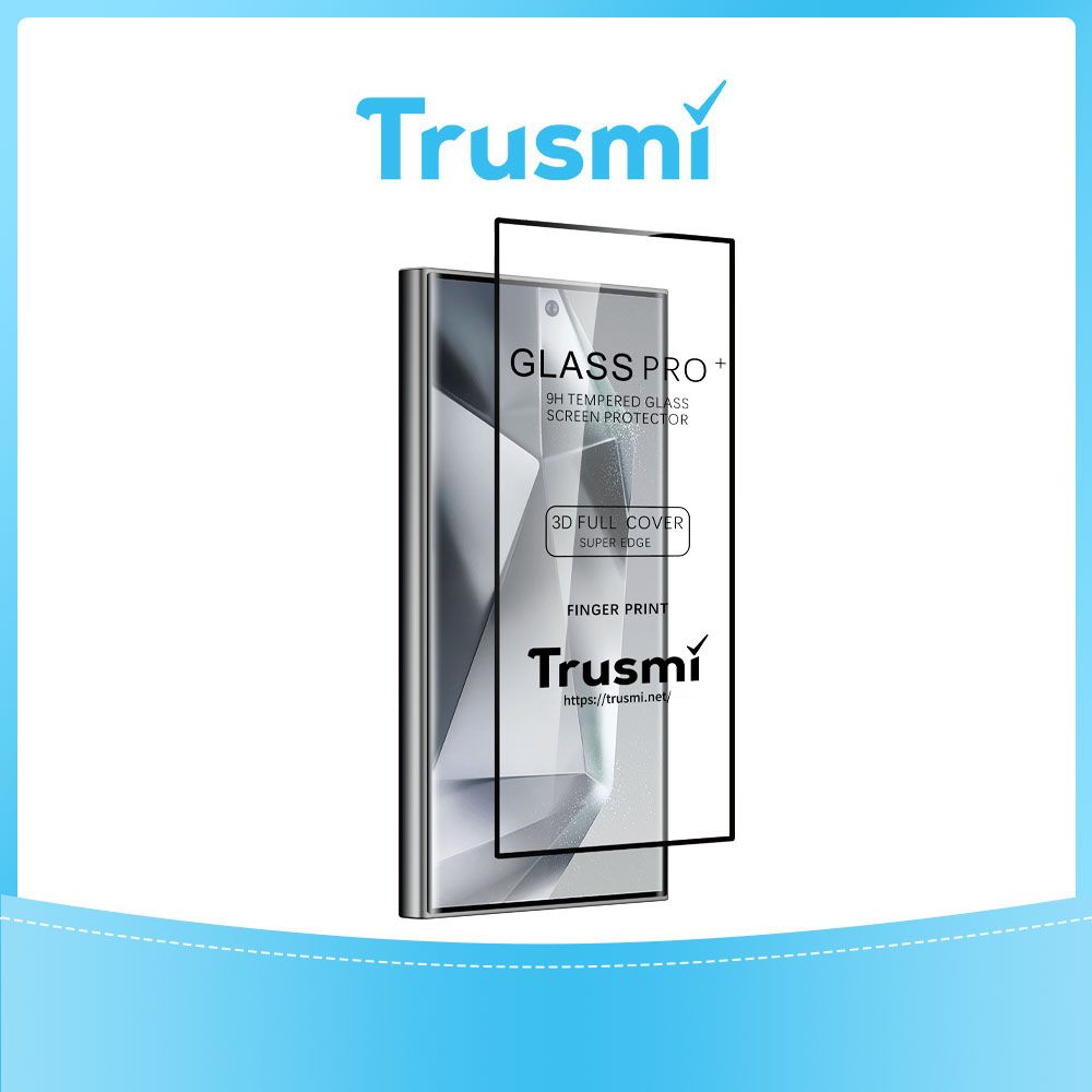 TRUSMI Samsung S24 Ultra Tempered Glass Retail Packing (Functioning Fingerprint)
