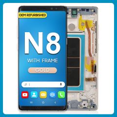 Samsung Note 8 LCD With Touch + Frame Gold (Refurbished)