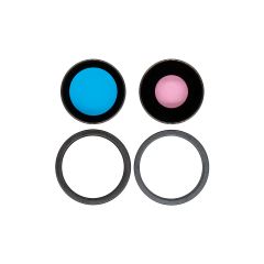 iPhone 16 / 16 Plus Back Camera Lens With Bracket & Bezel Black (2 Piece Set)