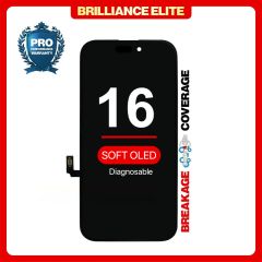 Brilliance Elite iPhone 16 Diagnosable LCD With Touch Black Soft OLED