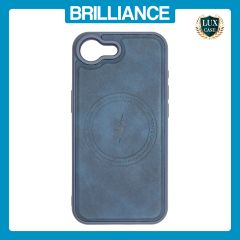 Brilliance LUX iPhone 16E Matte Magnetic TPU+PC+PU leather Phone Case Royal Blue