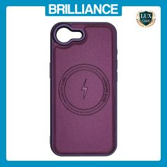 Brilliance LUX iPhone 16E Matte Magnetic TPU+PC+PU leather Phone Case Purple