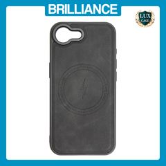 Brilliance LUX iPhone 16E Matte Magnetic TPU+PC+PU leather Phone Case Black