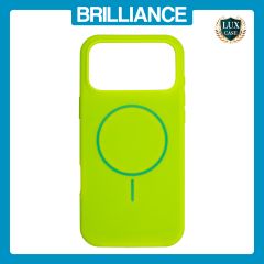 Brilliance LUX iPhone 16E Magnetic Solid Silicone with Open-Area Camera Cutout Phone Case Green
