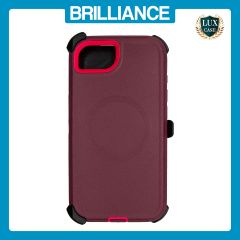 Brilliance HEAVY DUTY iPhone 16E (Pro Series) + Magnetic Case Dark Red