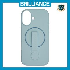 Brilliance LUX iPhone 17 Silicone with BackSide 360Â° Rotating Wrist Strap Magnetic Phone Case Sky Blue