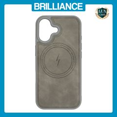 Brilliance LUX iPhone 17 Matte Magnetic TPU+PC+PU leather Phone Case Gray