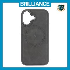 Brilliance LUX iPhone 17 Matte Magnetic TPU+PC+PU leather Phone Case Black
