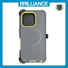 Brilliance HEAVY DUTY iPhone 17 (Pro Series) + Magnetic Case Dark Gray + Green