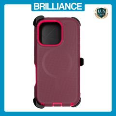 Brilliance HEAVY DUTY iPhone 17 (Pro Series) + Magnetic Case Dark Red