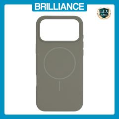 Brilliance LUX iPhone 17 Air Magnetic Solid Silicone with Open-Area Camera Cutout Phone Case Gray Titanium