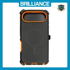 Brilliance HEAVY DUTY iPhone 17 Air (Pro Series) + Magnetic Case Black + Orange