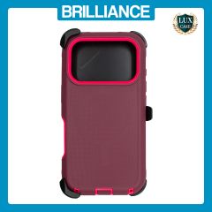 Brilliance HEAVY DUTY iPhone 17 Pro (Pro Series) + Magnetic Case Dark Red