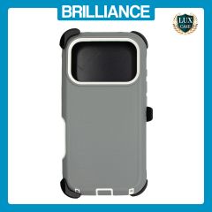 Brilliance HEAVY DUTY iPhone 17 Pro (Pro Series) Case Grey White