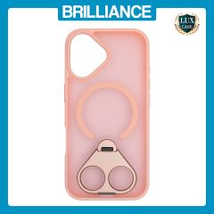 Brilliance LUX Samsung S25 Anti-shock Magnetic Matte Clear TPU + Acrylic Kickstand Phone Case Pink