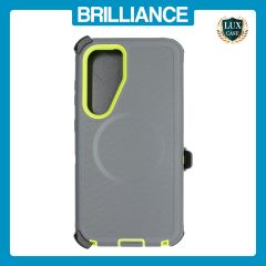 Brilliance HEAVY DUTY Samsung S25 (Pro Series) + Magnetic Case Dark Gray + Green