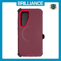 Brilliance HEAVY DUTY Samsung S25 (Pro Series) + Magnetic Case Dark Red