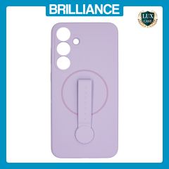 Brilliance LUX Samsung S25 Plus Silicone with BackSide 360Ã‚Â° Rotating Wrist Strap Magnetic Phone Case Purple