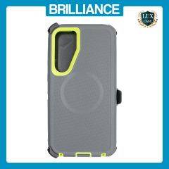 Brilliance HEAVY DUTY Samsung S25 Plus (Pro Series) + Magnetic Case Dark Gray + Green