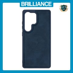 Brilliance LUX Samsung S25 Ultra Matte Magnetic TPU+PC+PU leather Phone Case Royal Blue