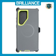 Brilliance HEAVY DUTY Samsung S25 Ultra (Pro Series) + Magnetic Case Dark Gray + Green