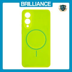 Brilliance LUX Samsung S25 FE Magnetic Solid Silicone with Open-Area Camera Cutout Phone Case Green