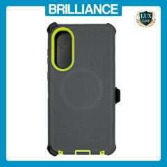 Brilliance HEAVY DUTY Samsung S25 FE (Pro Series) + Magnetic Case Dark Gray + Green