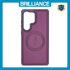 Brilliance LUX Samsung S25 Edge Matte Magnetic TPU+PC+PU leather Phone Case Purple