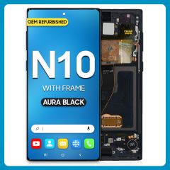Samsung Note 10 LCD With Touch + Frame Aura Black (Refurbished)