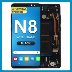 Samsung Note 8 LCD With Touch + Frame After Market Black (Smaller Size)