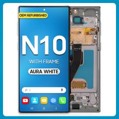 Samsung Note 10 LCD With Touch + Frame Aura White (Refurbished)