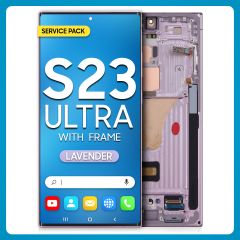 Samsung S23 Ultra 5G LCD with Touch + Frame Lavender SERVICE PACK