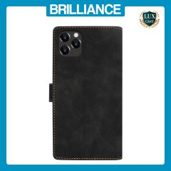 Brilliance LUX iPhone 11 Pro Flip Premium PU Leather Wallet Business Style with Card Pockets Case Black