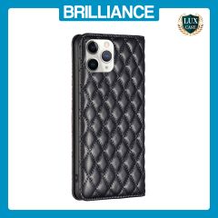 Brilliance LUX iPhone 11 Pro Max Flip PU Leather Holder Slots Magnetic Wallet with Card Pockets Case Black
