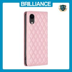 Brilliance LUX iPhone X/XS Flip PU Leather Holder Slots Magnetic Wallet with Card Pockets Case Pink