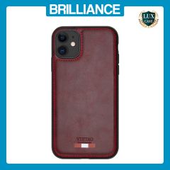Brilliance LUX iPhone 11 TPU PC Leather Scratch Proof Hybrid Case Red