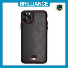 Brilliance LUX iPhone 11 Pro Max TPU PC Leather Scratch Proof Hybrid Case Black