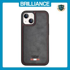 Brilliance LUX iPhone 14 TPU PC Leather Scratch Proof Hybrid Case Black
