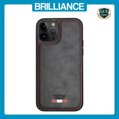 Brilliance LUX iPhone 14 Pro Max TPU PC Leather Scratch Proof Hybrid Case Black