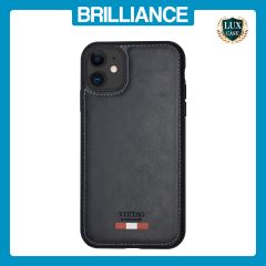 Brilliance LUX iPhone 11 TPU PC Leather Scratch Proof Hybrid Case Blue