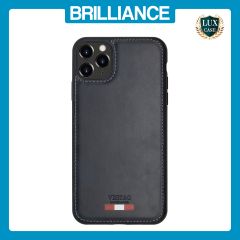 Brilliance LUX iPhone 11 Pro Max TPU PC Leather Scratch Proof Hybrid Case Blue