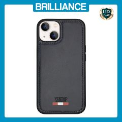 Brilliance LUX iPhone 14 TPU PC Leather Scratch Proof Hybrid Case Blue