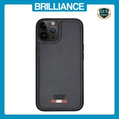Brilliance LUX iPhone 14 Pro Max TPU PC Leather Scratch Proof Hybrid Case Blue