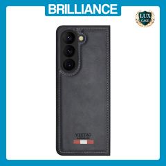 Brilliance LUX Samsung Fold5 TPU PC Leather Scratch Proof Hybrid Case Blue