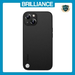 Brilliance LUX iPhone 13 PC Carbon Fiber Leather with folding Case Black