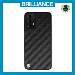 Brilliance LUX Samsung A23 5G PC Carbon Fiber Leather with folding Case Black