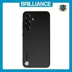 Brilliance LUX Samsung A54 5G PC Carbon Fiber Leather with folding Case Black